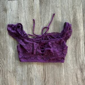 Becca Off Shoulder Crochet Bikini Top